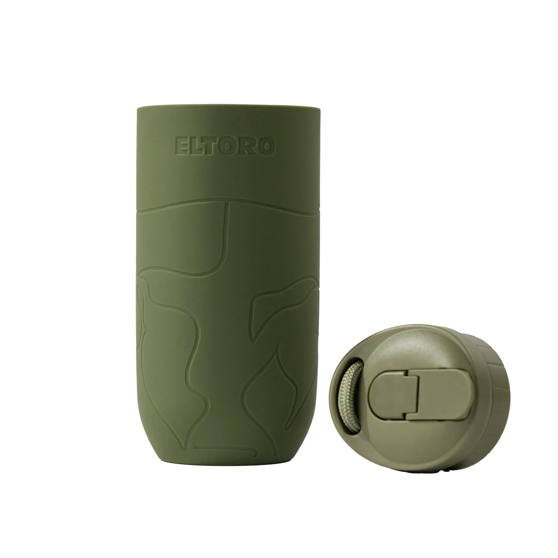 Eltoro Bottle Sleeve With Straw Lid - Olive - Tashqila Eltoro Bottle Sleeve With Straw Lid - Olive - Tashqila